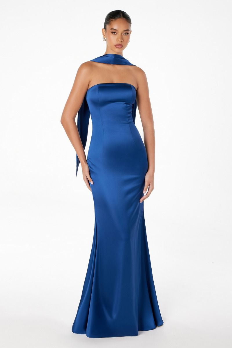 Amoris T201 Strapless Satin Dress