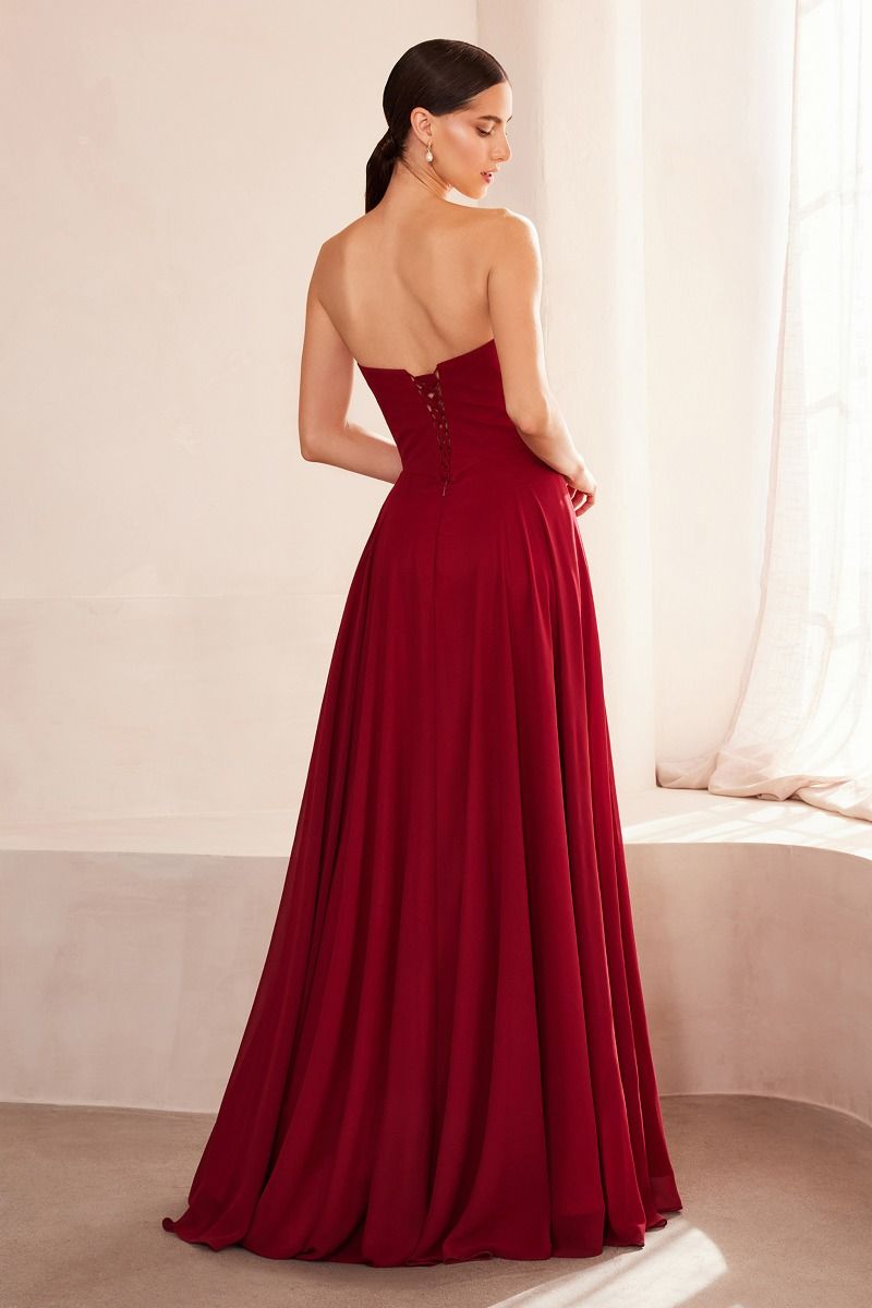 Amoris T703 Strapless Chiffon Dress