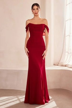 Amoris T705 Off the Shoulder Chiffon Dress - NORMA REED