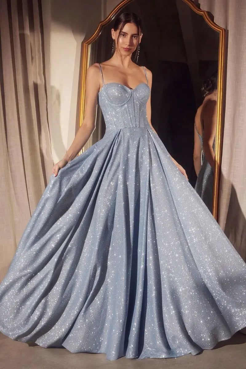Amoris T706 Shimmering A Line Gown - NORMA REED