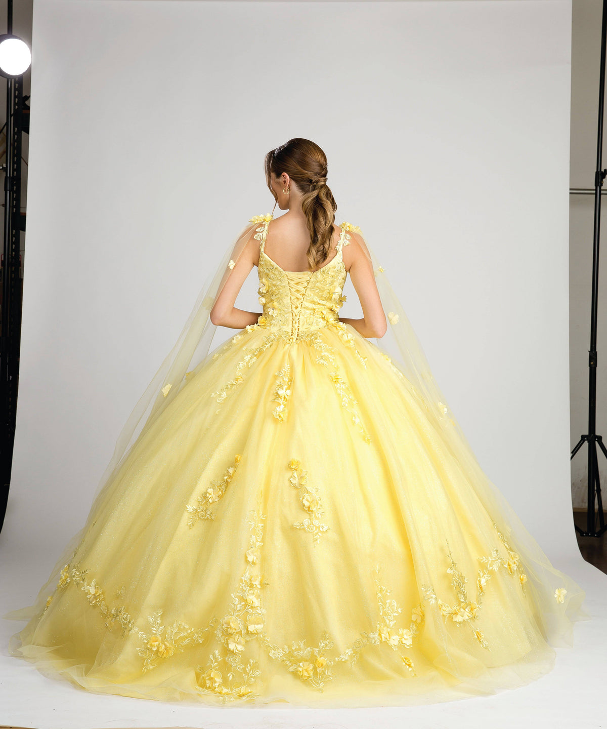 Fiesta 10286 Stunning Lace & Floral Embroidered Ball Gown - NORMA REED