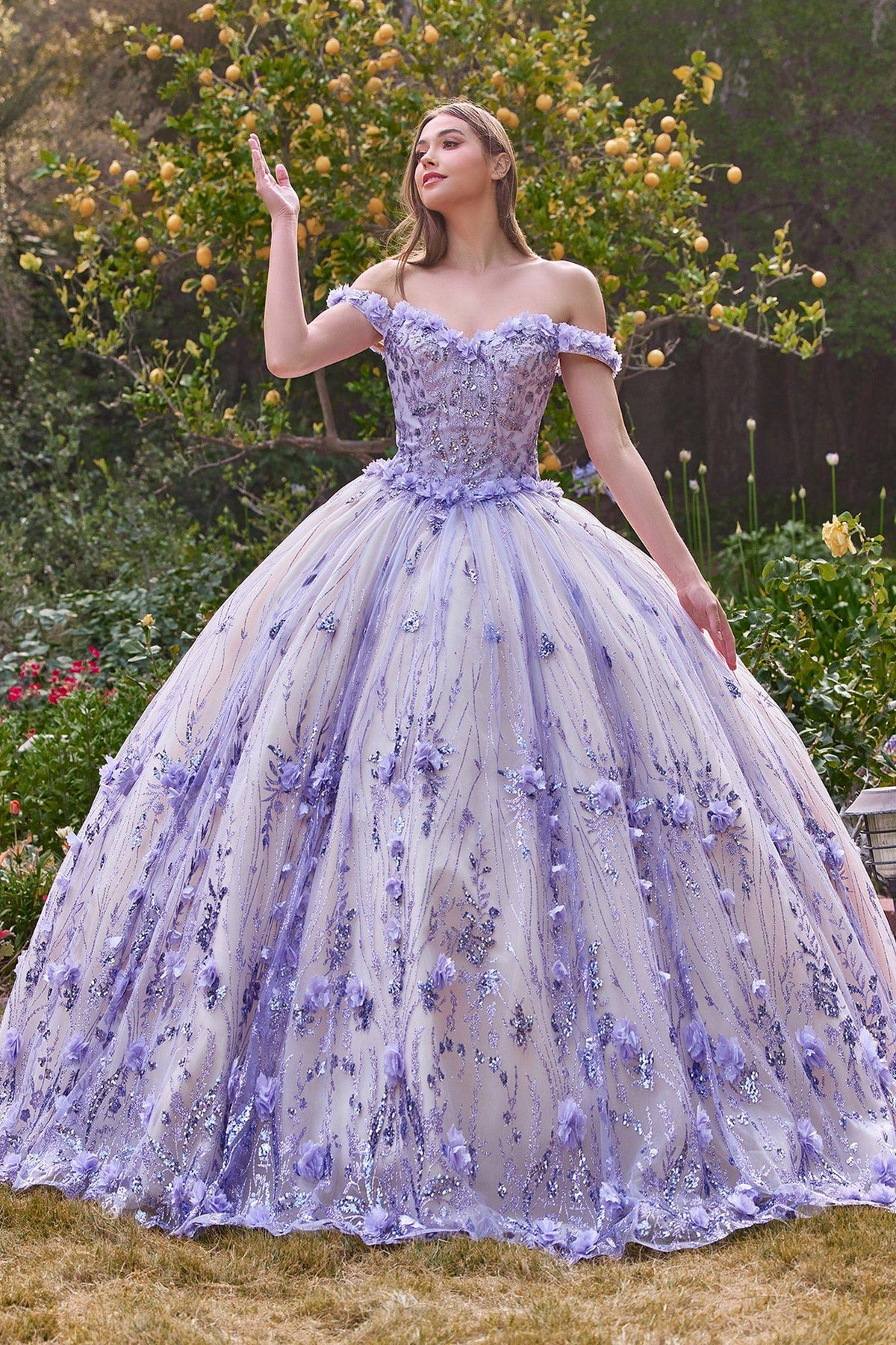 Cinderella Divine 15704 Off Shoulder Quinceanera Dress - Quinceanera Ball Gown - NORMA REED