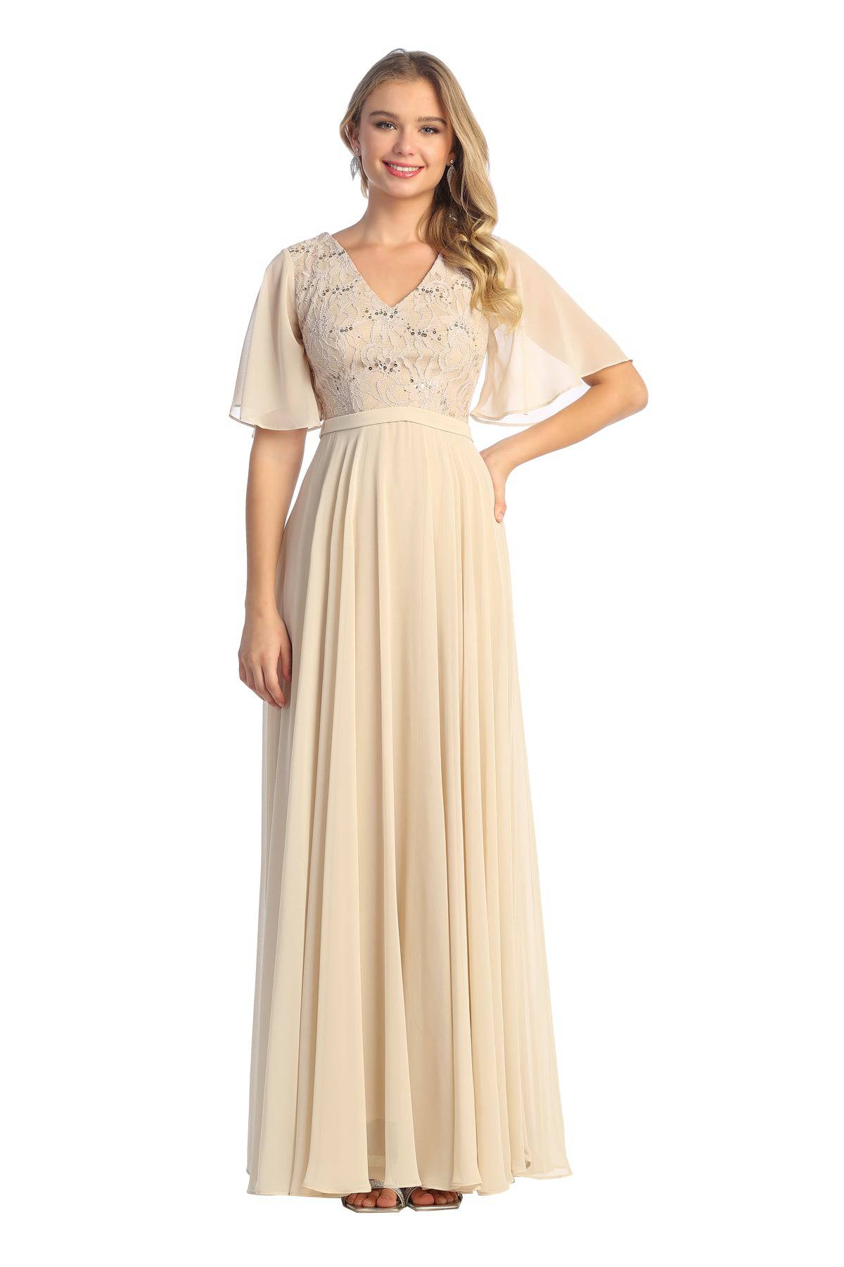 Cindy Collection 1696 Short Sleeve Mother of the Bride Dress - NORMA REED