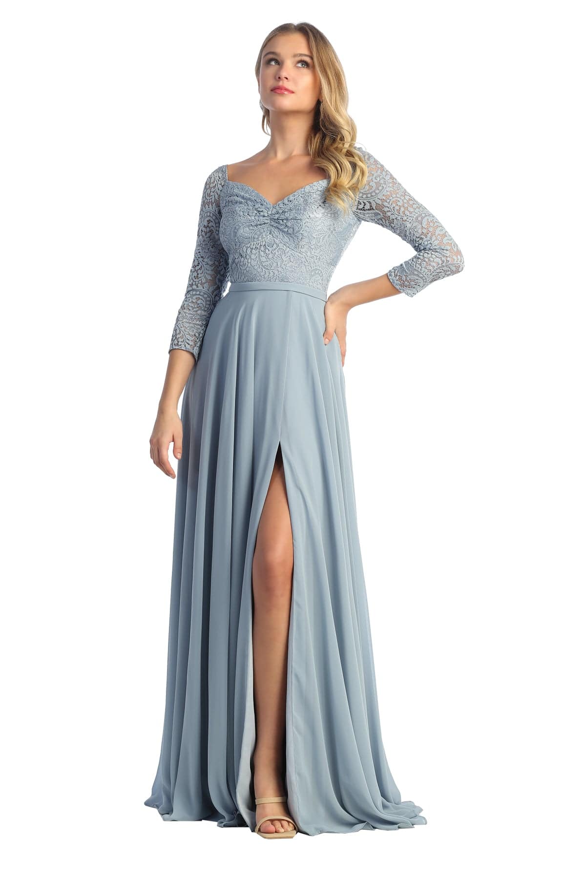 Cindy Collection 1710 Long Sleeve A Line Dress - NORMA REED