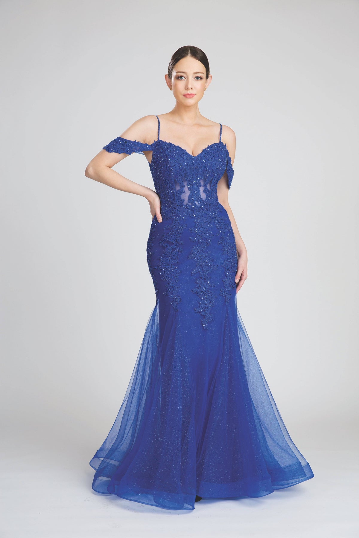 Fiesta 40197 Sparkling Lace & Sequin Mermaid Dress - NORMA REED