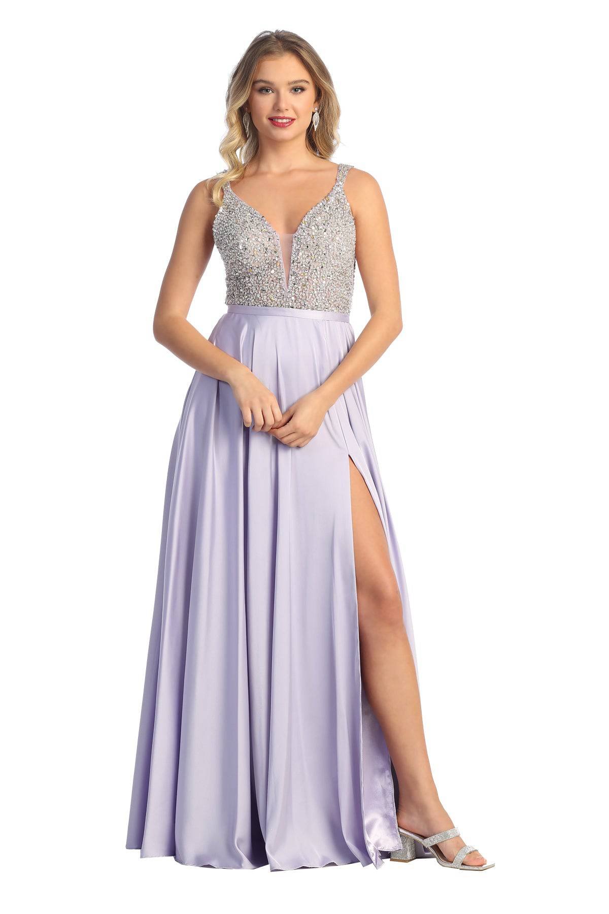 Cindy Collection 50432 Sparkling A Line Dress - NORMA REED