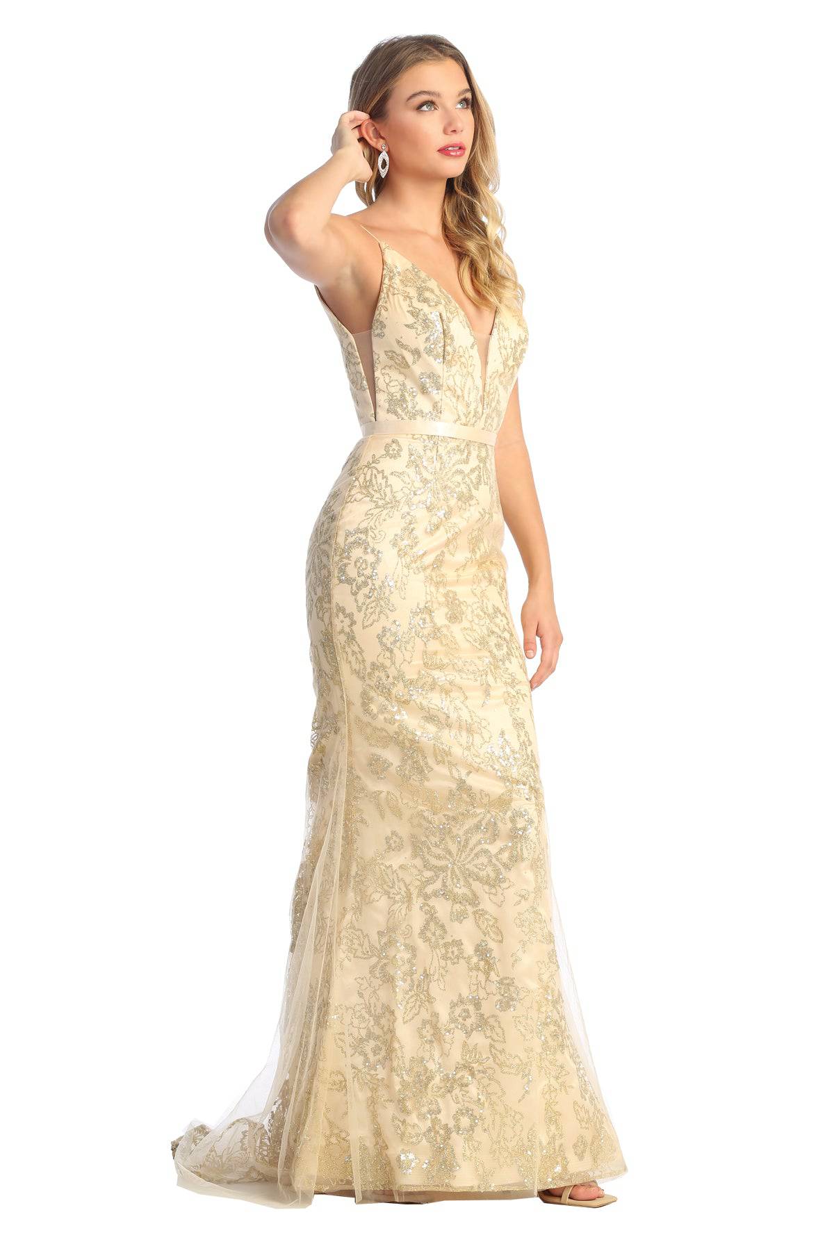 Cindy Collection 50439 Lace & Sequin Dress - NORMA REED