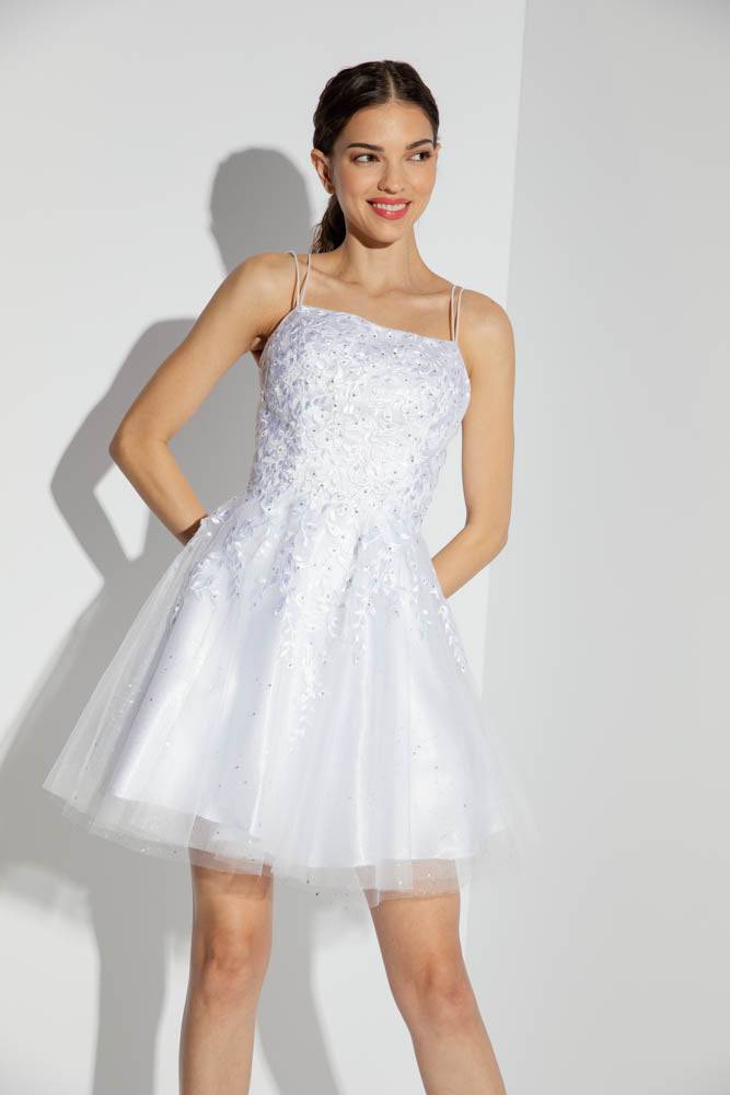 Eureka 9727 Floral Sequin Short Dress
