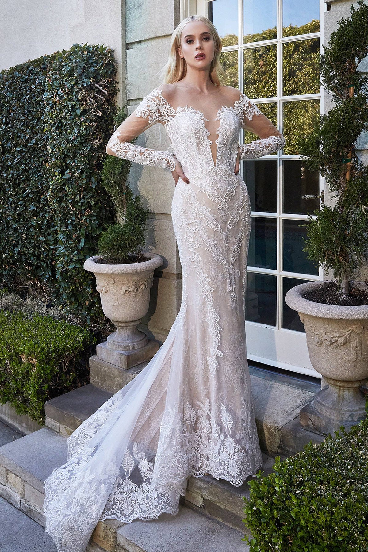 Luxe A1022 Stunning Lace Wedding Gown - Norma Reed - NORMA REED