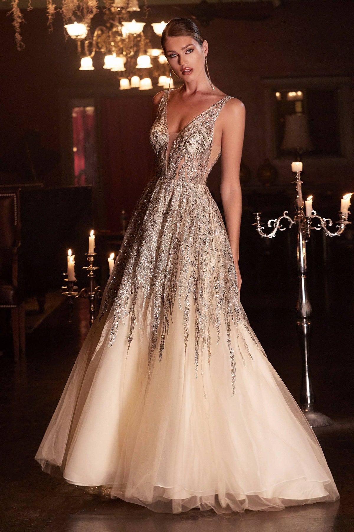 Cinderella Divine C135 Gorgeous Sequin Ball Gown - NORMA REED