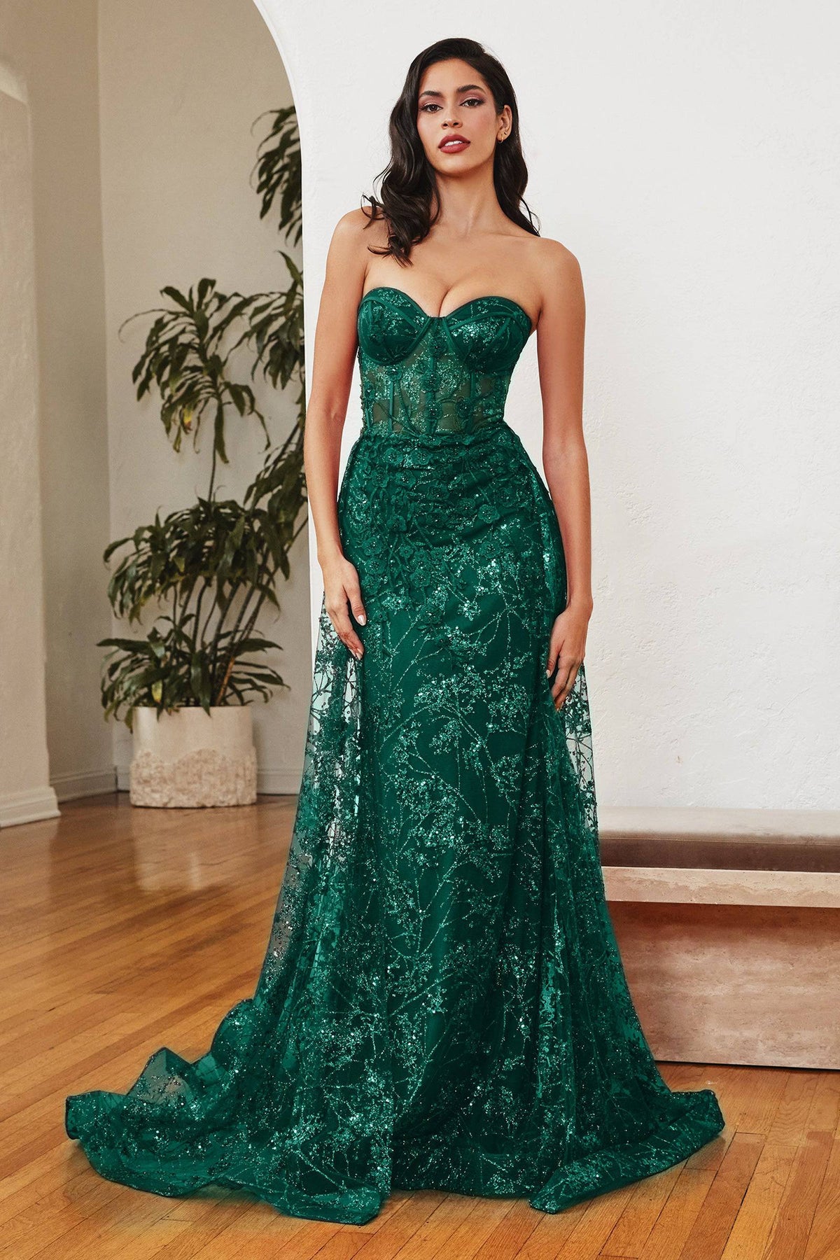 Cinderella Divine CB046 Strapless Lace & Sequin Mermaid Dress - NORMA REED