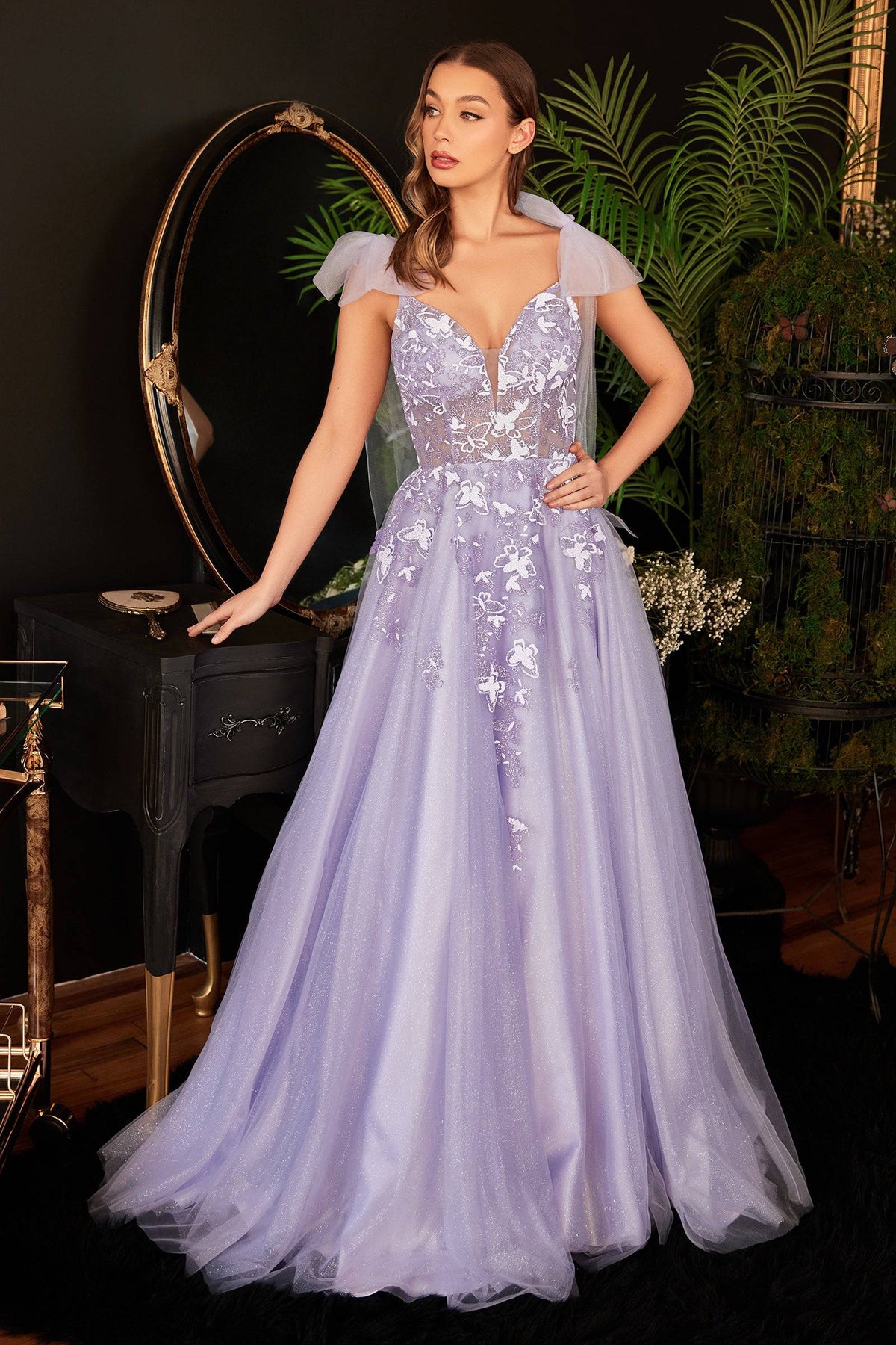 Cinderella Divine CB097 Shimmering Tulle Corset Ball Gown - NORMA REED