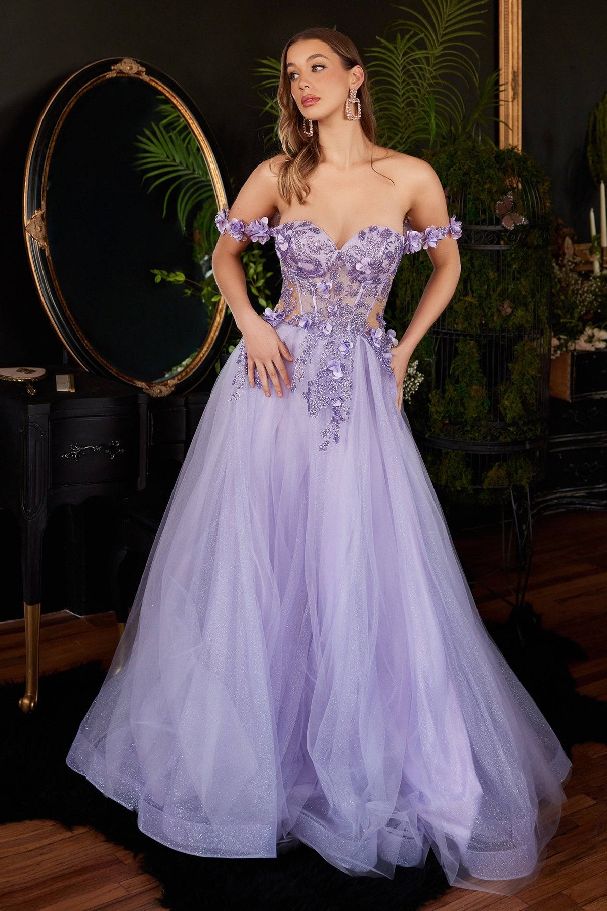 Cinderella Divine CB104 Floral Corset Ball Gown - NORMA REED