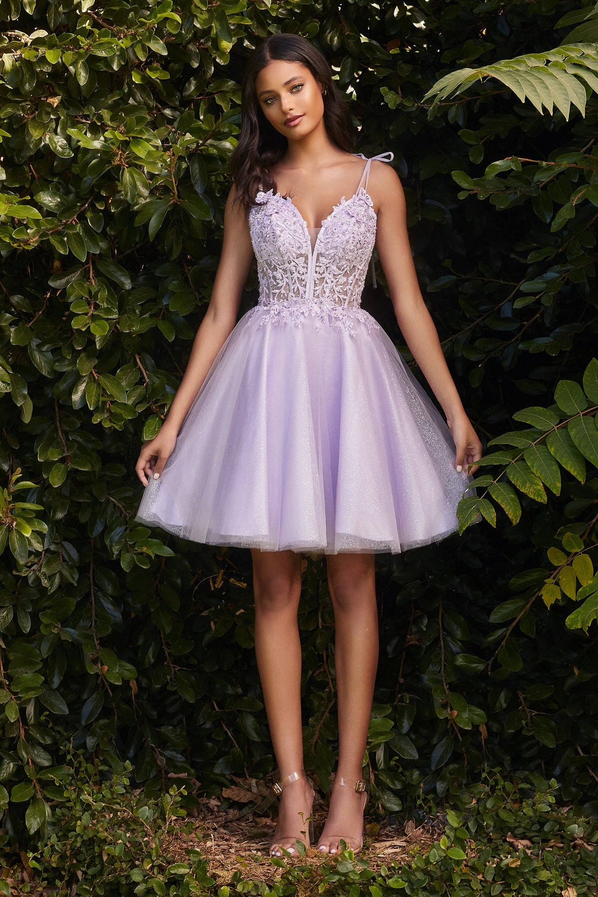 Gorgeous Floral Lace Embroidered Short Dress #CDCD0188