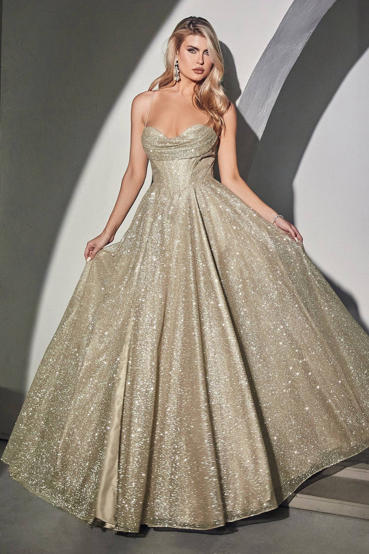Cinderella Divine CD252 Glittering Metallic Ball Gown - Norma Reed - NORMA REED