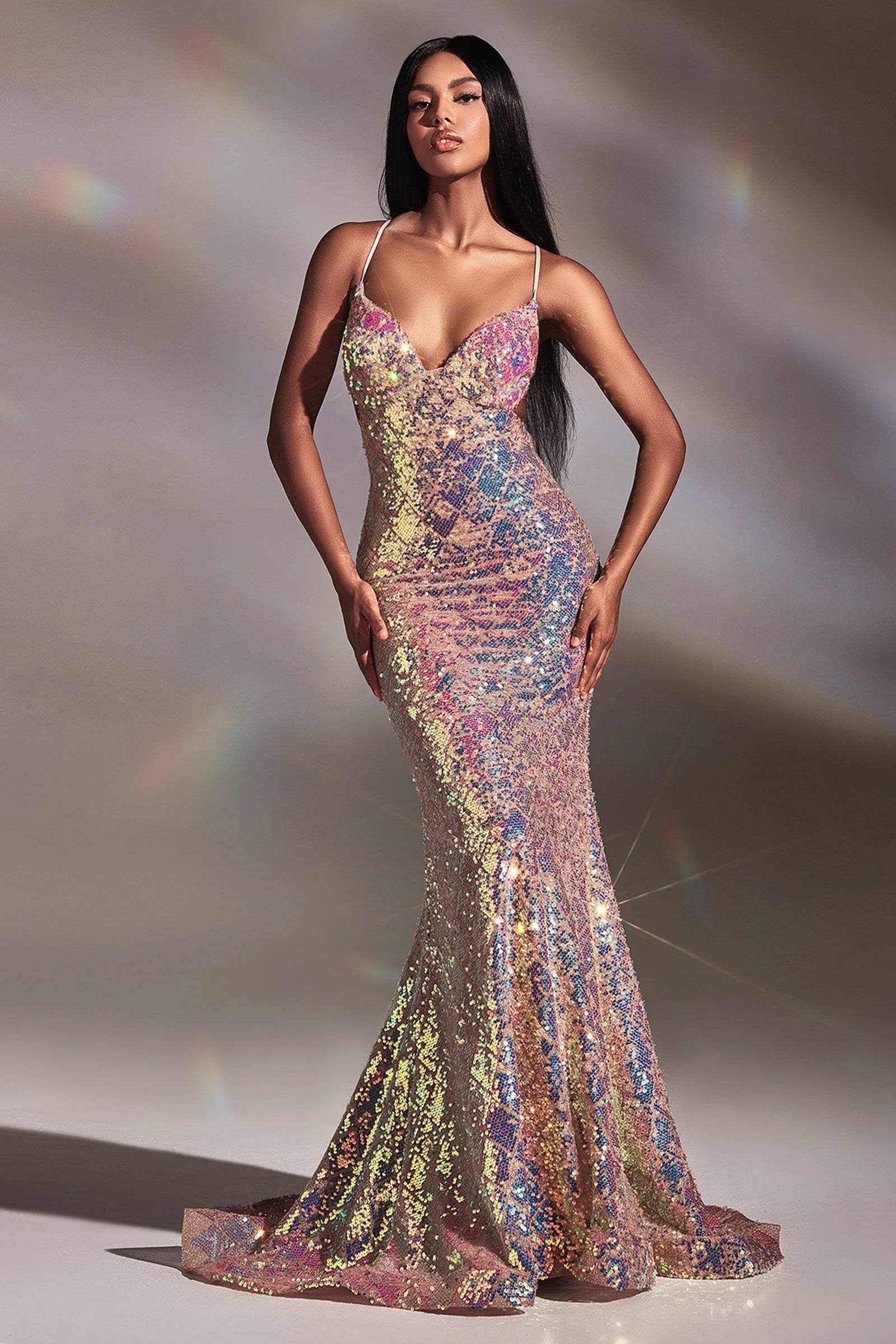 Gold sequin mermaid outlet dress