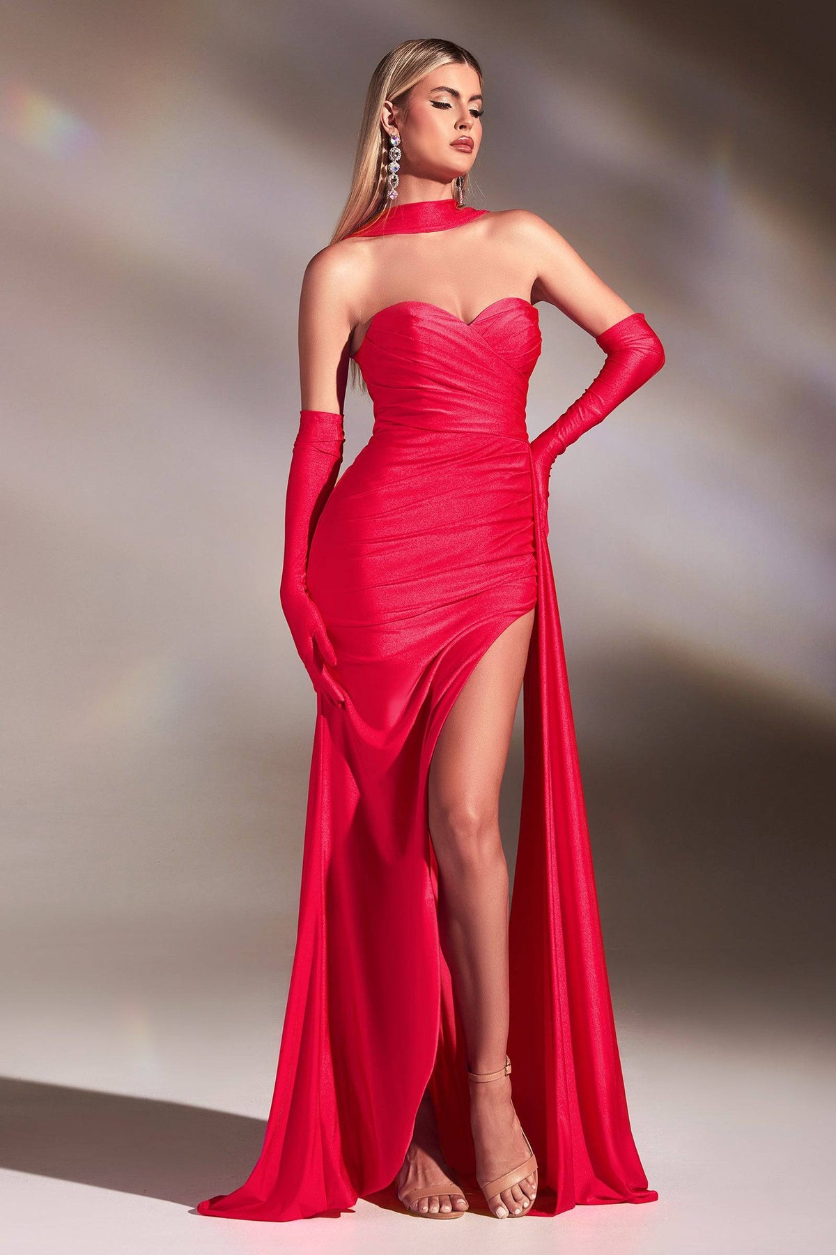 Cinderella Divine CD886 Strapless Ruched Dress In 10 Colors (Size 16-20) - NORMA REED