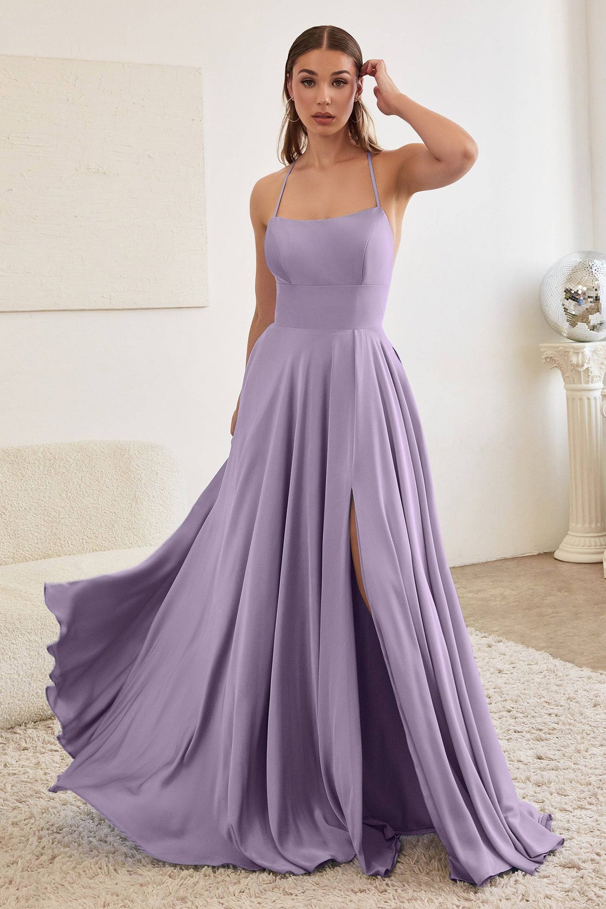 Cinderella Divine CJ527 Glamorous A Line Flowing Dress - NORMA REED