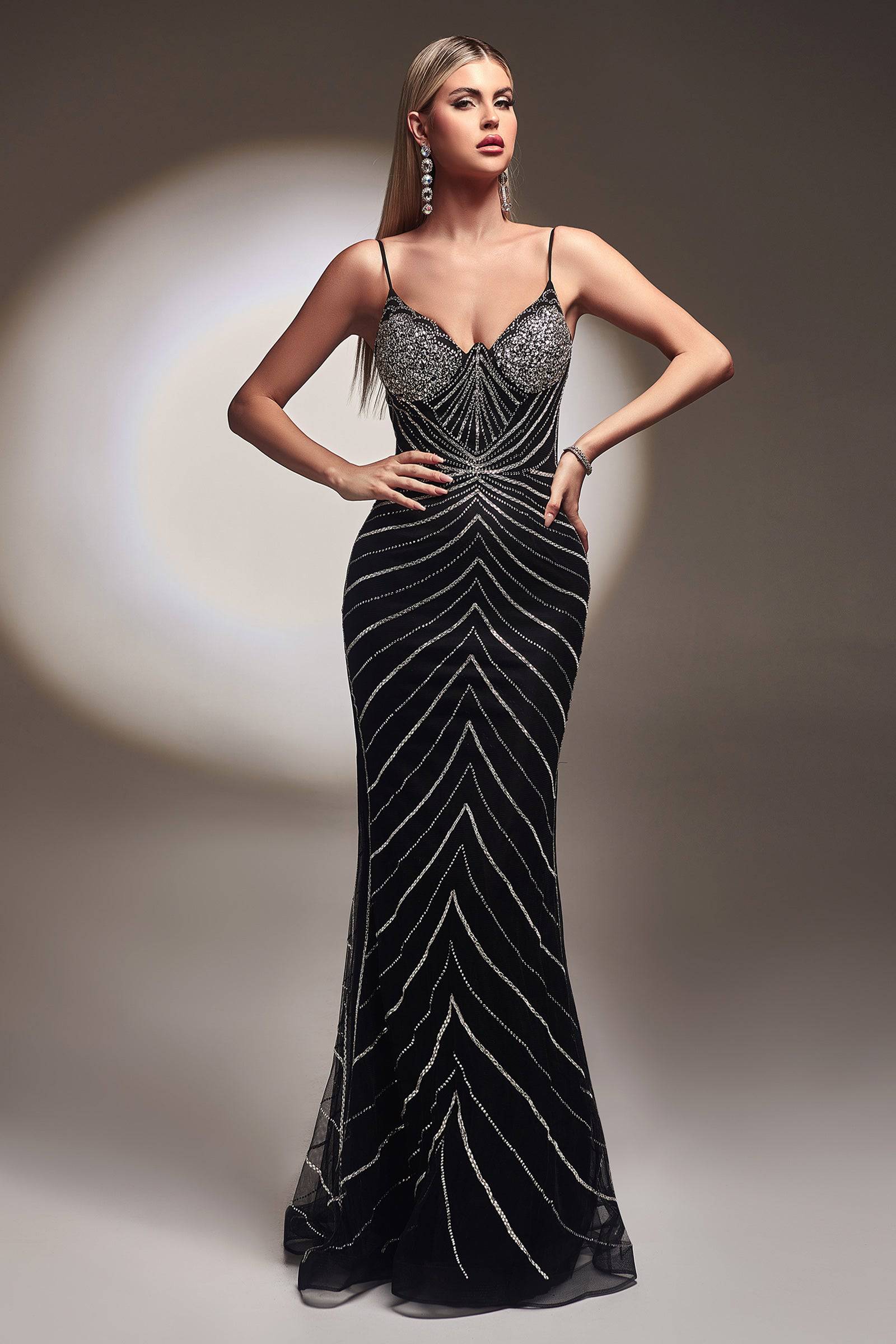 Black and hotsell silver mermaid dress