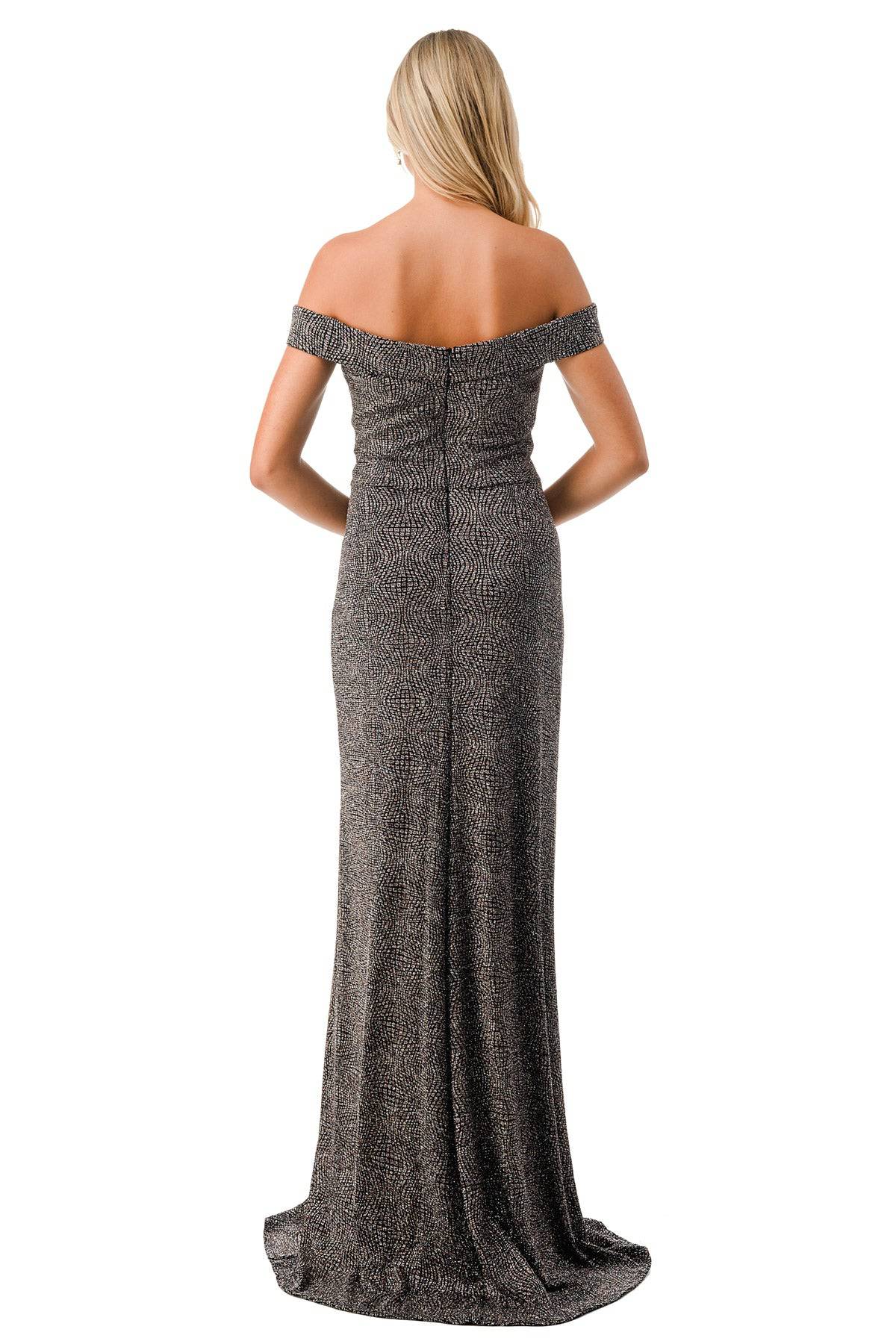 Aspeed Design D574 Metallic Off Shoulder Dress - NORMA REED