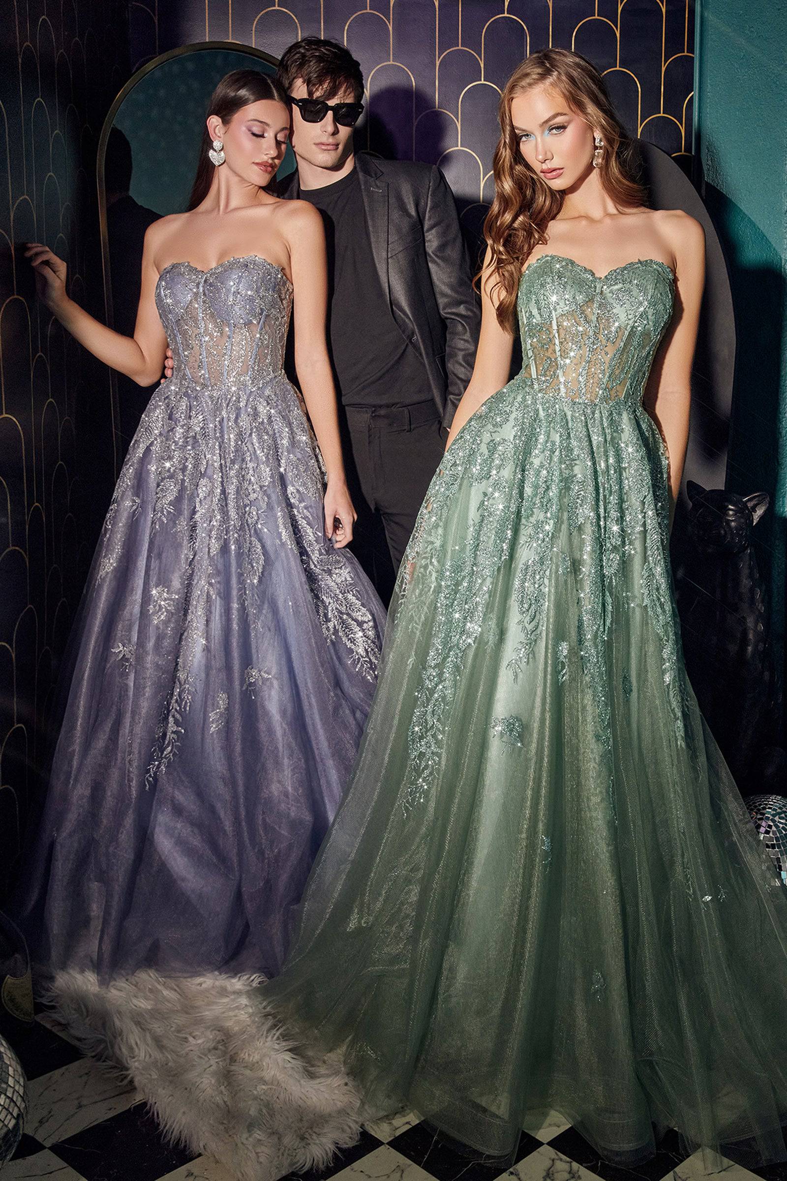Sparkly Long Sequin Prom Dresses, Unique Short Sequined Prom Gowns