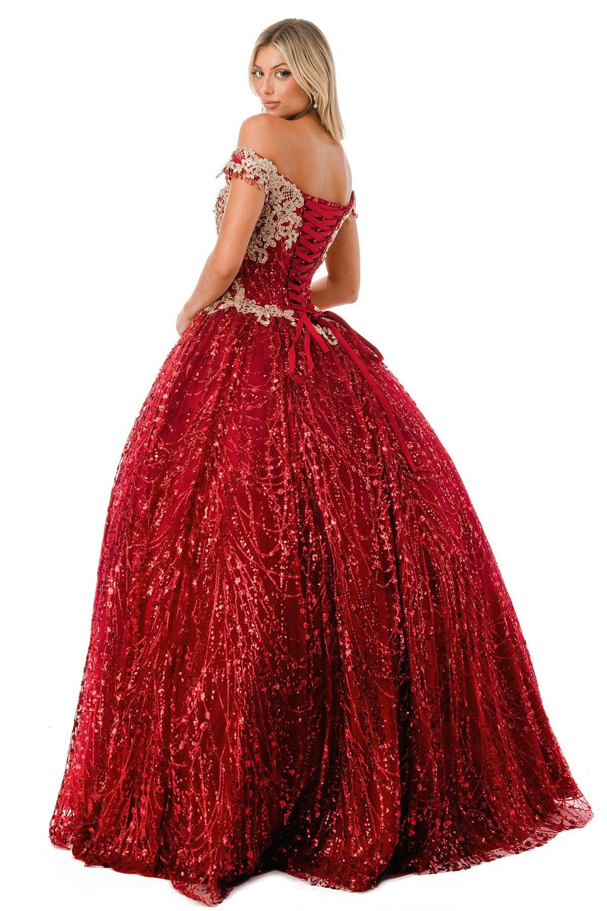 Aspeed L2364 Off Shoulder Lace & Sequin Ball Gown - NORMA REED