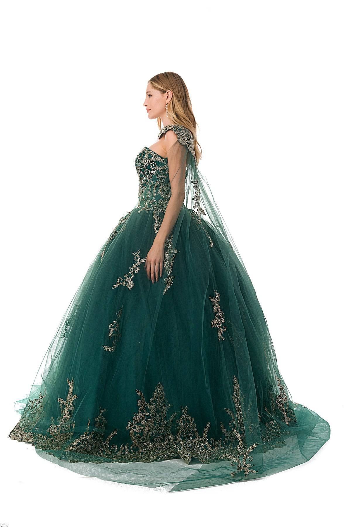 Aspeed L2726 Crystal Stone Embroidered Ball Gown - NORMA REED
