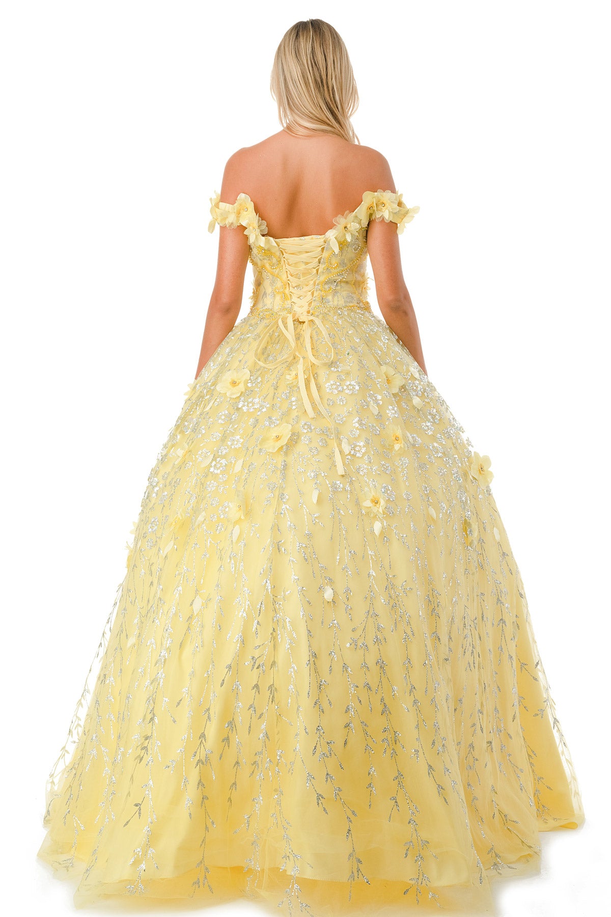 Aspeed L2728 Floral Off Shoulder Ball Gown - NORMA REED