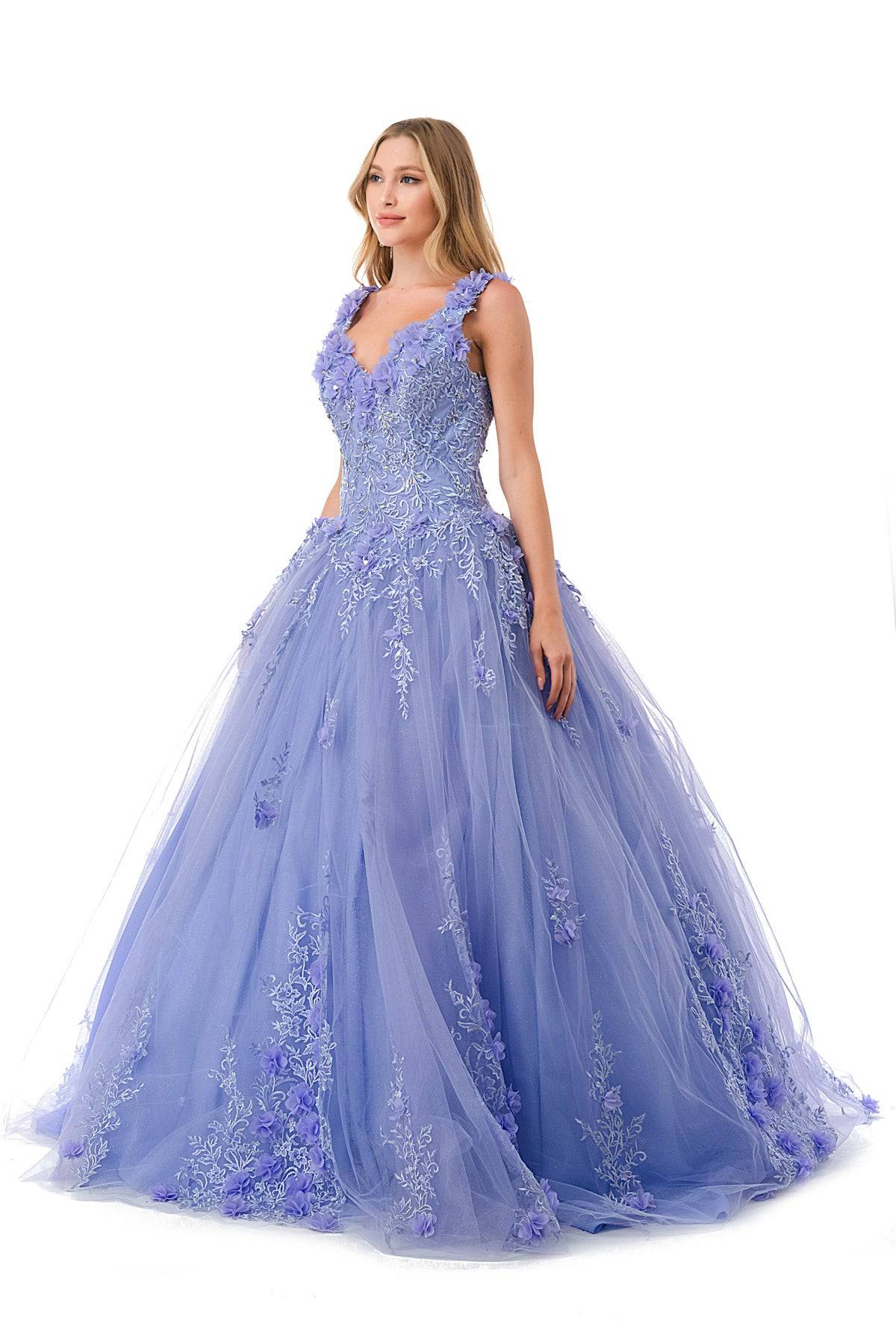 Aspeed L2729 Floral Lilac Quinceanera Dress - NORMA REED