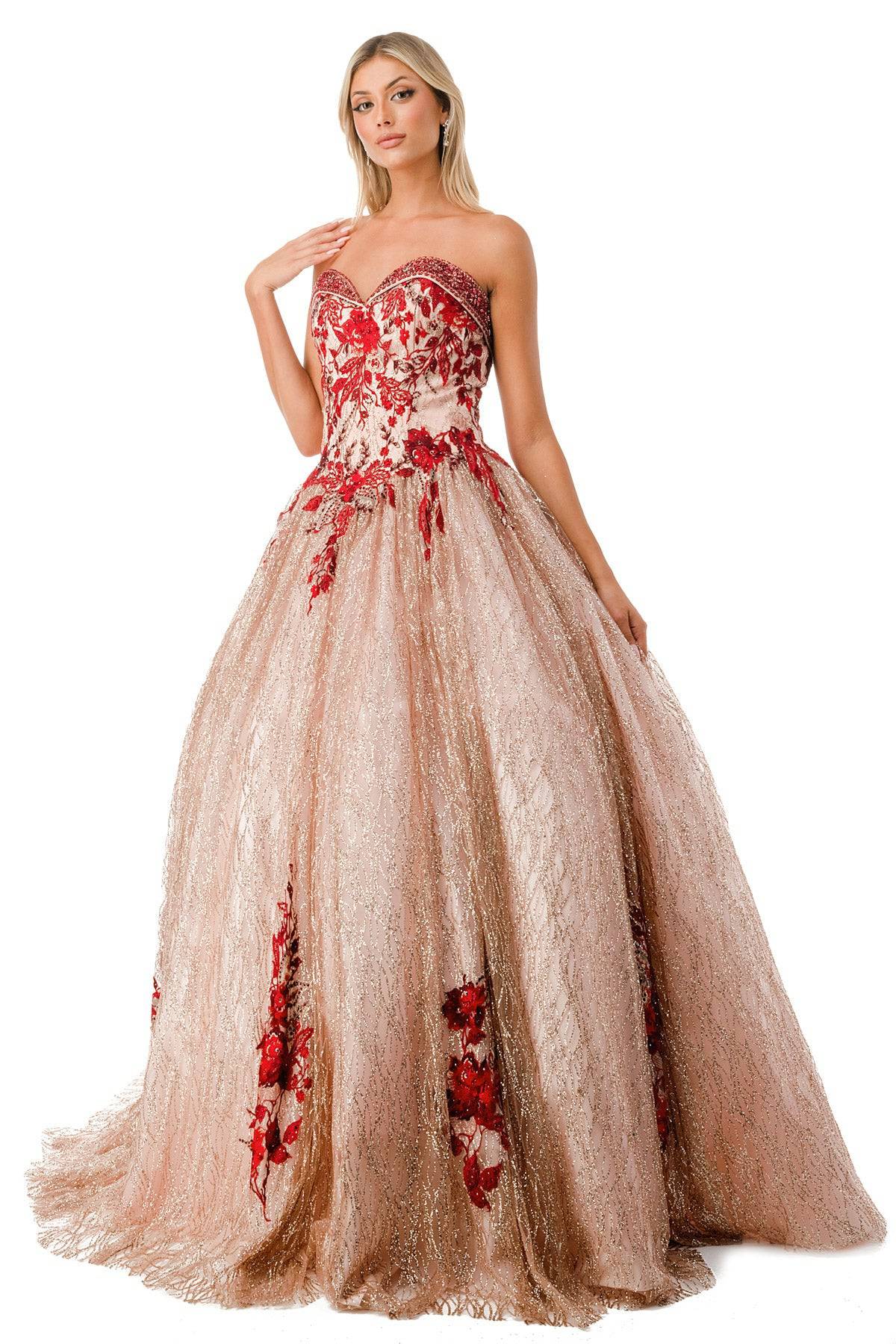 Aspeed L2730 Rose Gold Quinceanera Dress - NORMA REED