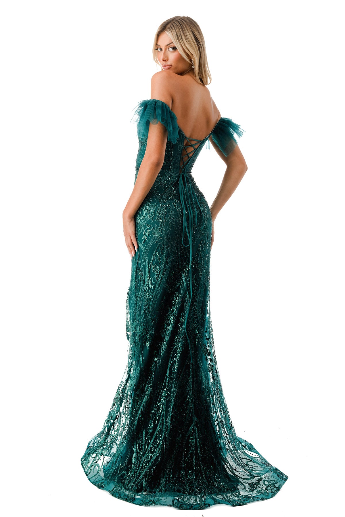 Aspeed Design L2786F Off Shoulder Sequin Mermaid Dress - NORMA REED