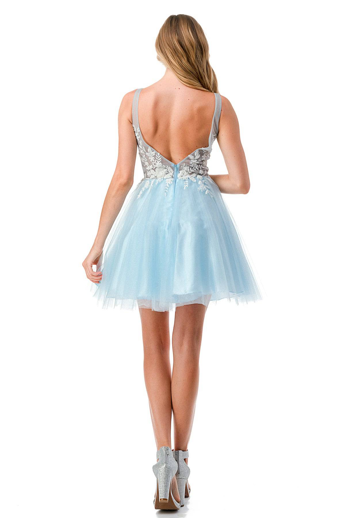 And powder blue dress best sale