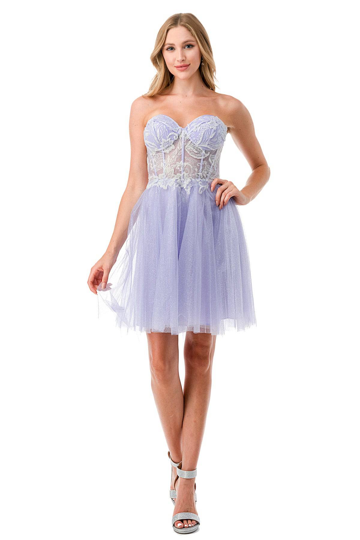 Aspeed S2745B Shimmering Corset Short Dress