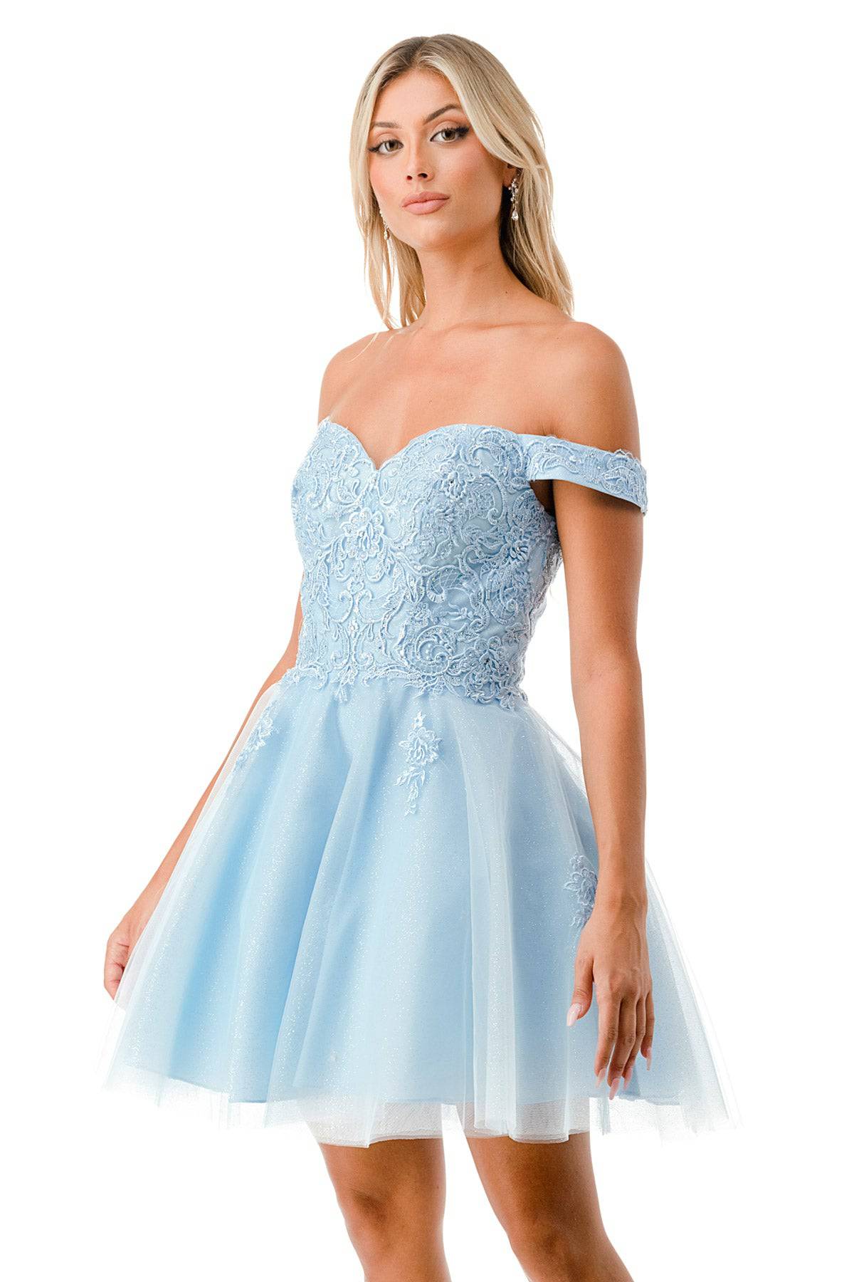 Pastel blue 2025 short dress