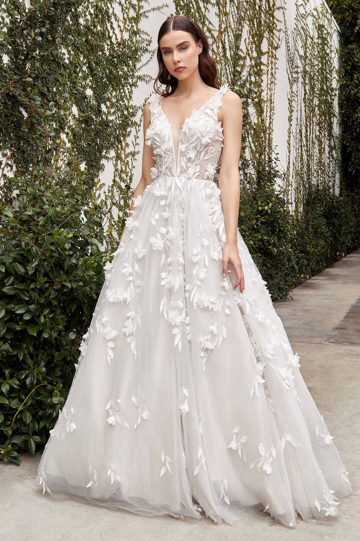 Luxe A1042W Floral Wedding Dress - Norma Reed - NORMA REED